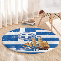 Greece Karavaki Christmas Round Carpet Merry Chirstmas 2025 - Wonder Print Shop