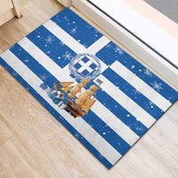 Greece Karavaki Christmas Rubber Doormat Merry Chirstmas 2025 - Wonder Print Shop