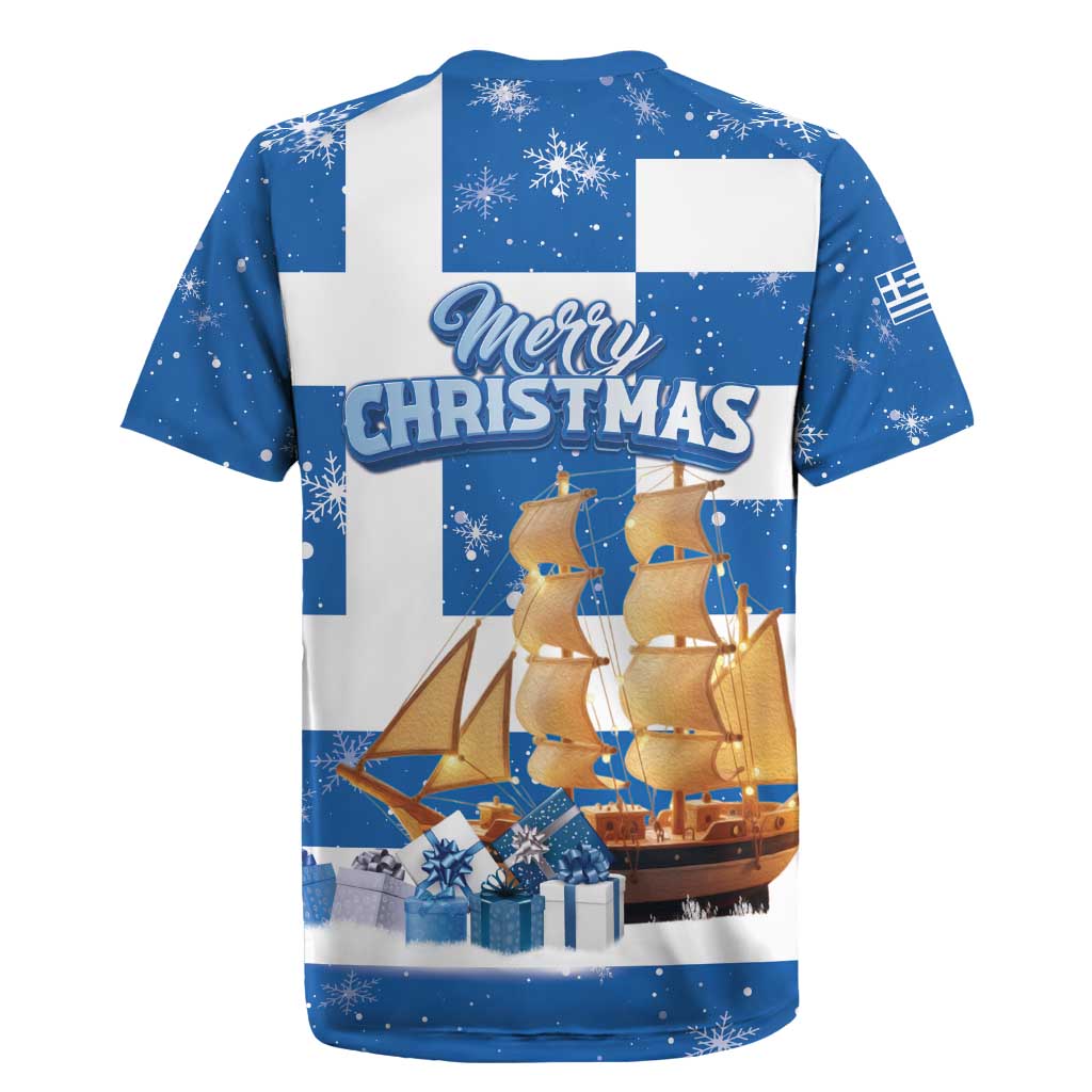 Greece Karavaki Christmas Rugby Jersey Merry Chirstmas 2025 - Wonder Print Shop