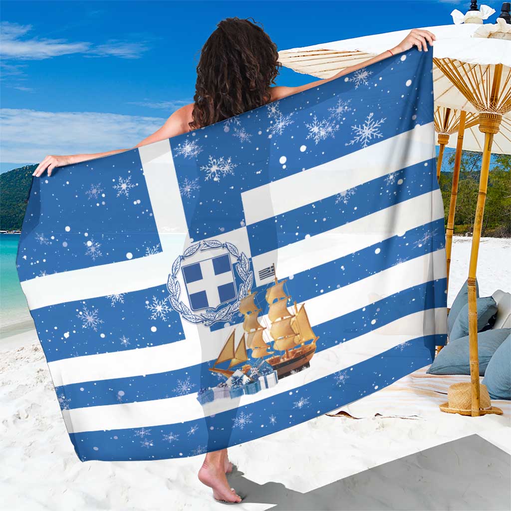 Greece Karavaki Christmas Sarong Merry Chirstmas 2025 - Wonder Print Shop