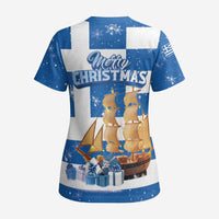 Greece Karavaki Christmas Scrub Top Merry Chirstmas 2025 - Wonder Print Shop