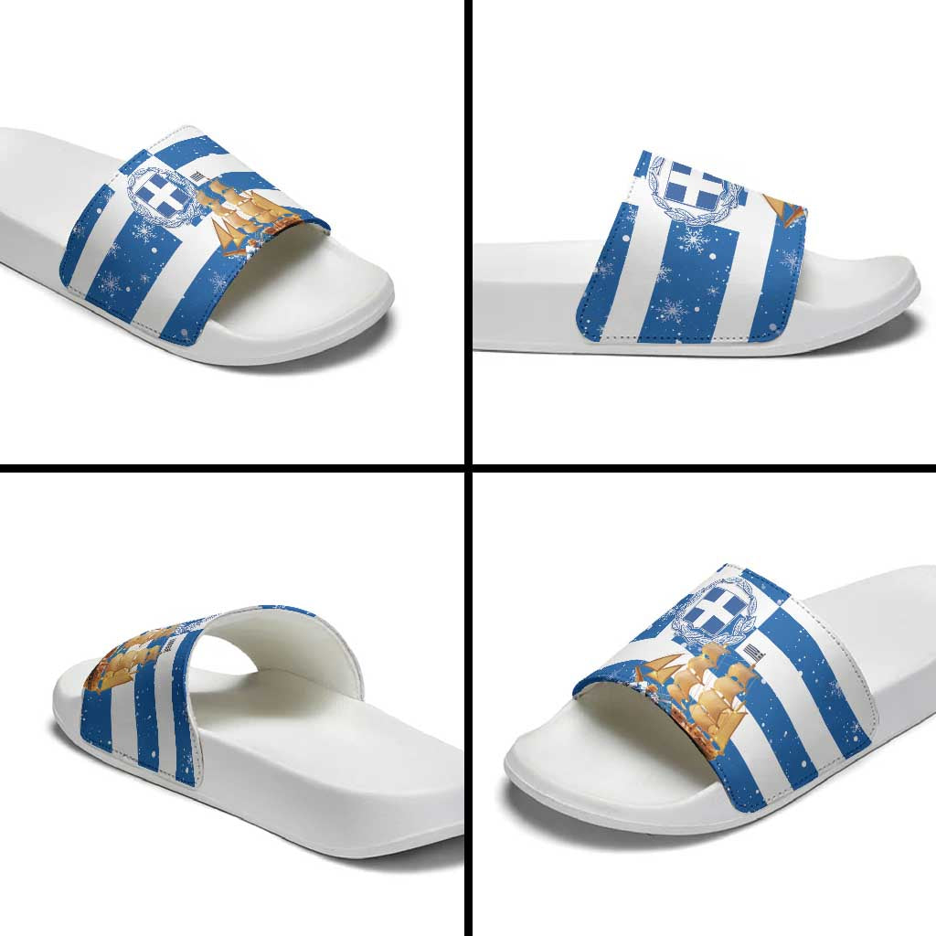 Greece Karavaki Christmas Slide Sandals Merry Chirstmas 2025 - Wonder Print Shop