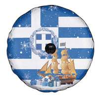 Greece Karavaki Christmas Spare Tire Cover Merry Chirstmas 2025 - Wonder Print Shop