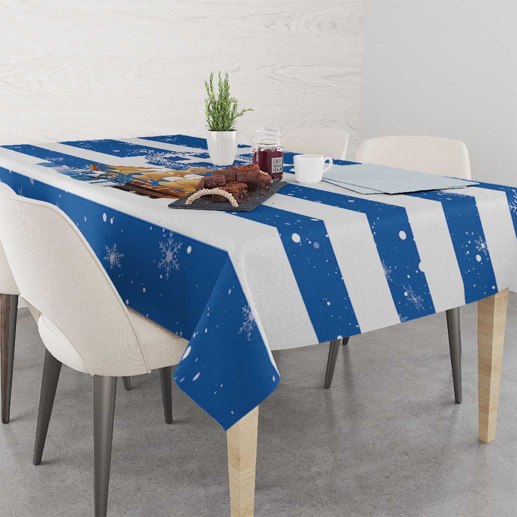 Greece Karavaki Christmas Tablecloth Merry Chirstmas 2025 - Wonder Print Shop