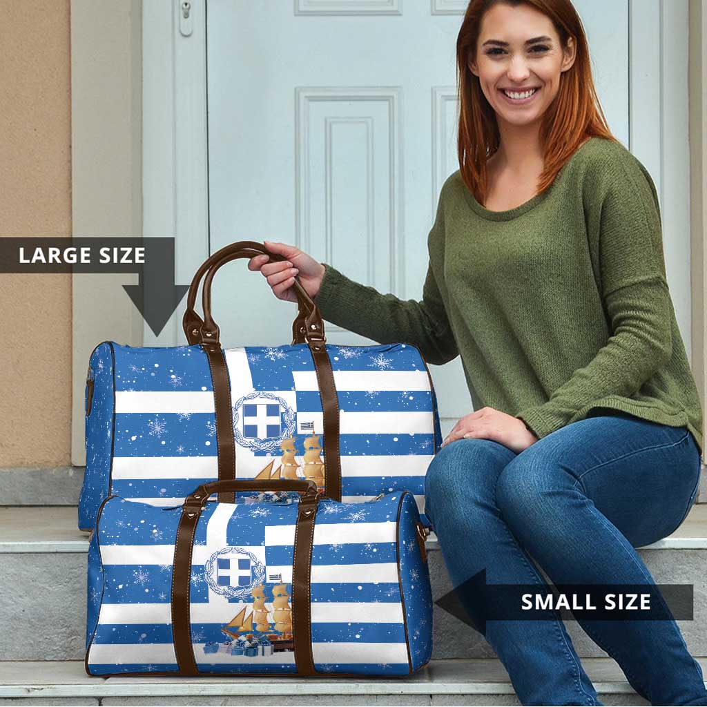 Greece Karavaki Christmas Travel Bag Merry Chirstmas 2025 - Wonder Print Shop