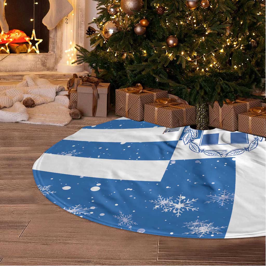 Greece Karavaki Christmas Tree Skirt Merry Chirstmas 2025 - Wonder Print Shop