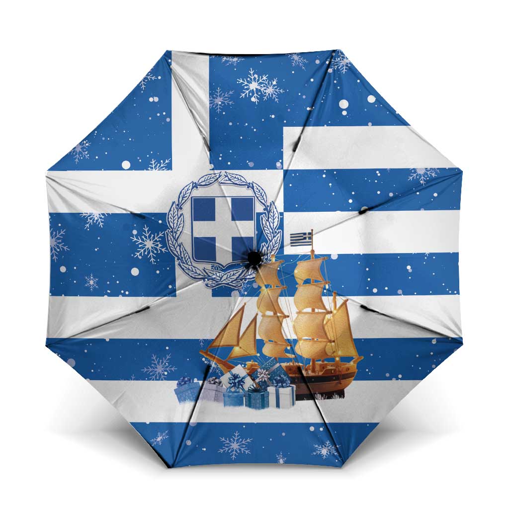 Greece Karavaki Christmas Umbrella Merry Chirstmas 2025 - Wonder Print Shop