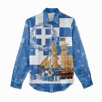 Greece Karavaki Christmas Women Casual Shirt Merry Chirstmas 2025 - Wonder Print Shop