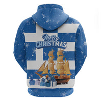 Greece Karavaki Christmas Zip Hoodie Merry Chirstmas 2025 - Wonder Print Shop
