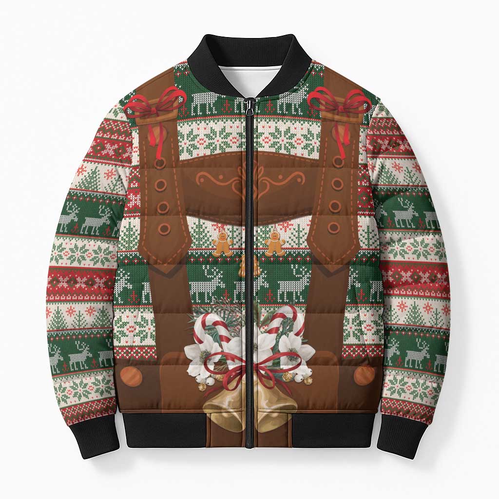 Germany Bavarian Christmas Bomber Puffer Jacket German Heritage Costume - Wonder Print Shop