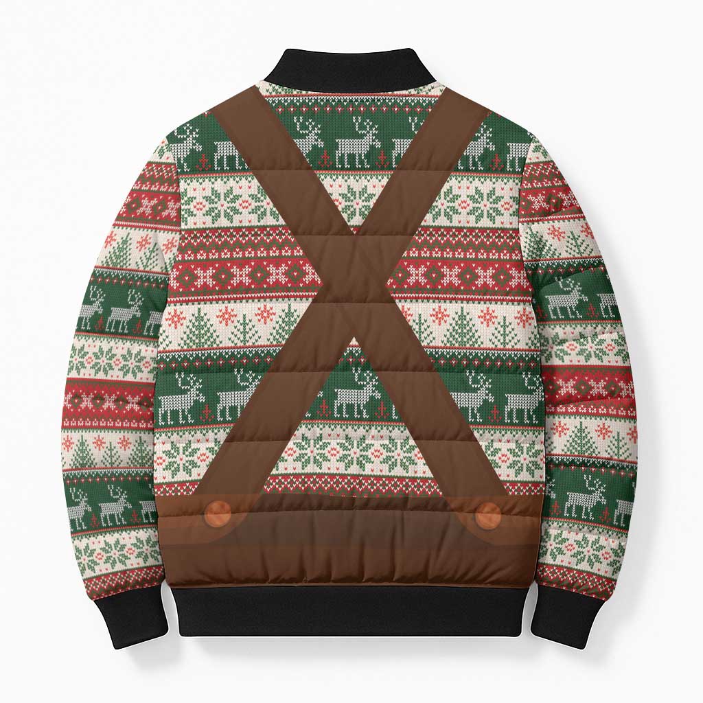 Germany Bavarian Christmas Bomber Puffer Jacket German Heritage Costume - Wonder Print Shop