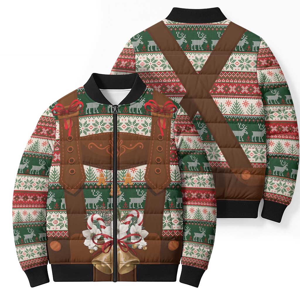 Germany Bavarian Christmas Bomber Puffer Jacket German Heritage Costume - Wonder Print Shop