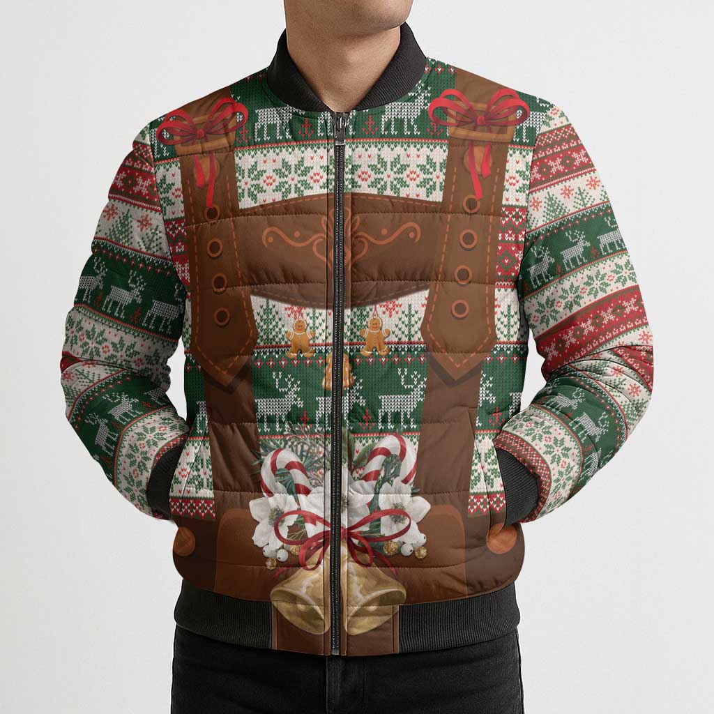 Germany Bavarian Christmas Bomber Puffer Jacket German Heritage Costume - Wonder Print Shop