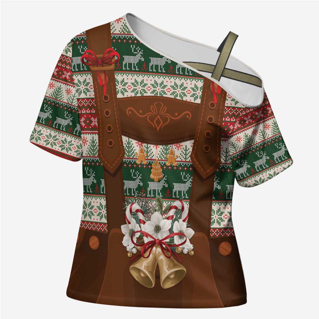 Germany Bavarian Christmas Cross Shoulder Shirt German Heritage Costume - Wonder Print Shop