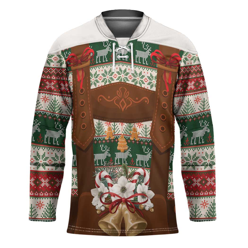 Germany Bavarian Christmas Hockey Jersey German Heritage Costume - Wonder Print Shop
