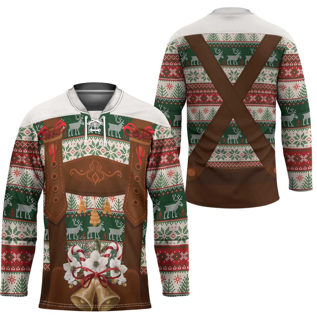 Germany Bavarian Christmas Hockey Jersey German Heritage Costume - Wonder Print Shop