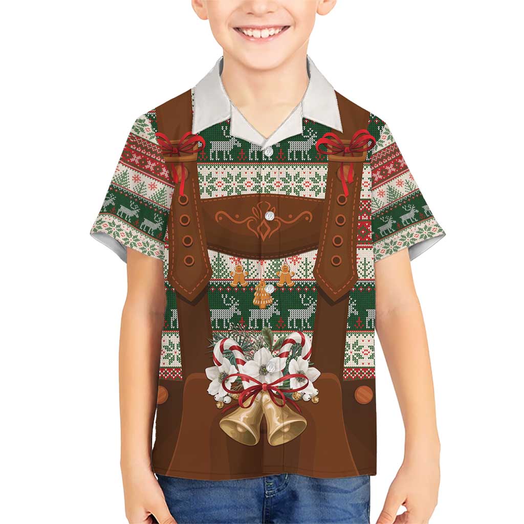 Germany Bavarian Christmas Kid Hawaiian Shirt German Heritage Costume - Wonder Print Shop