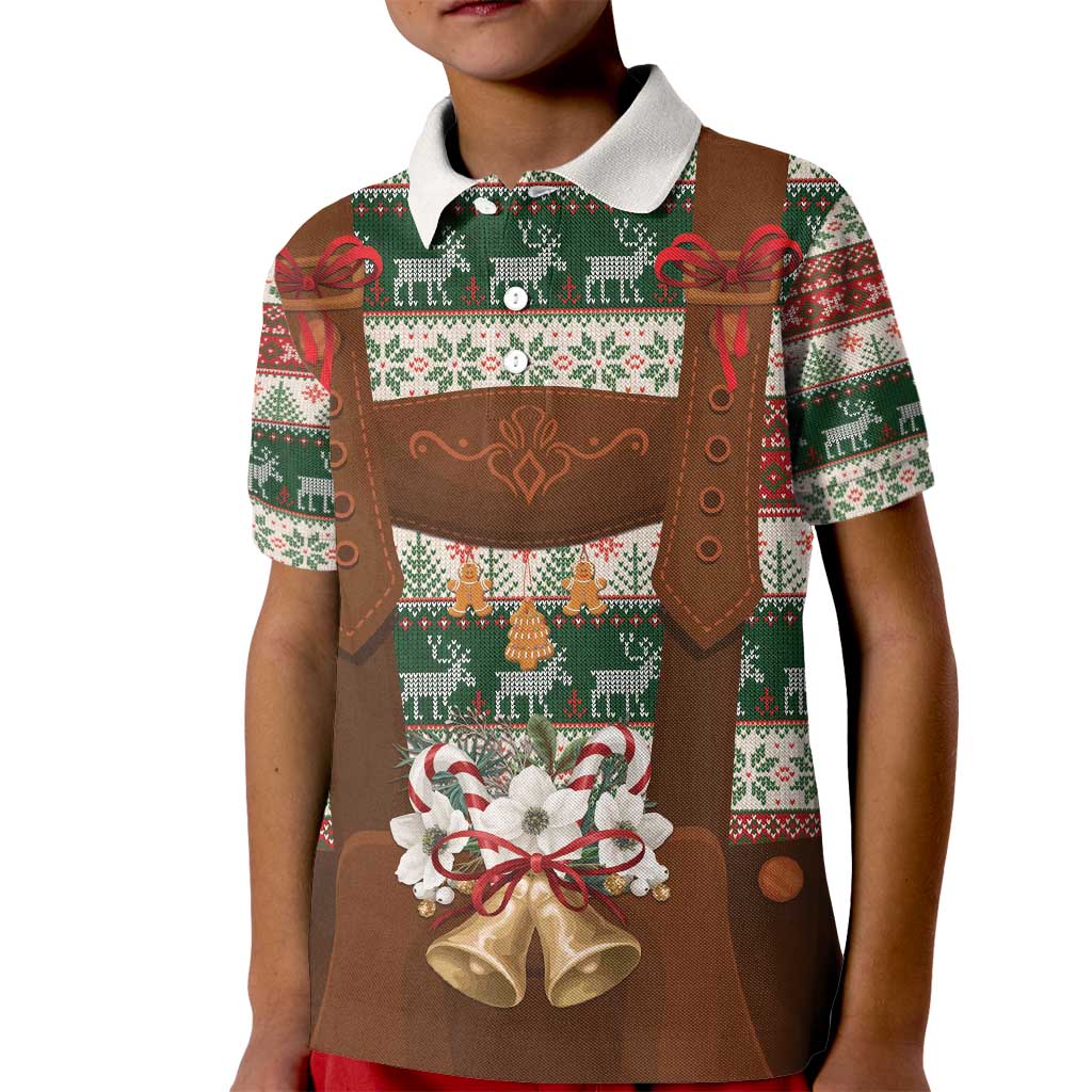 Germany Bavarian Christmas Kid Polo Shirt German Heritage Costume - Wonder Print Shop
