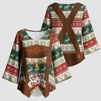 Germany Bavarian Christmas Kimono Sleeve Blouse German Heritage Costume - Wonder Print Shop