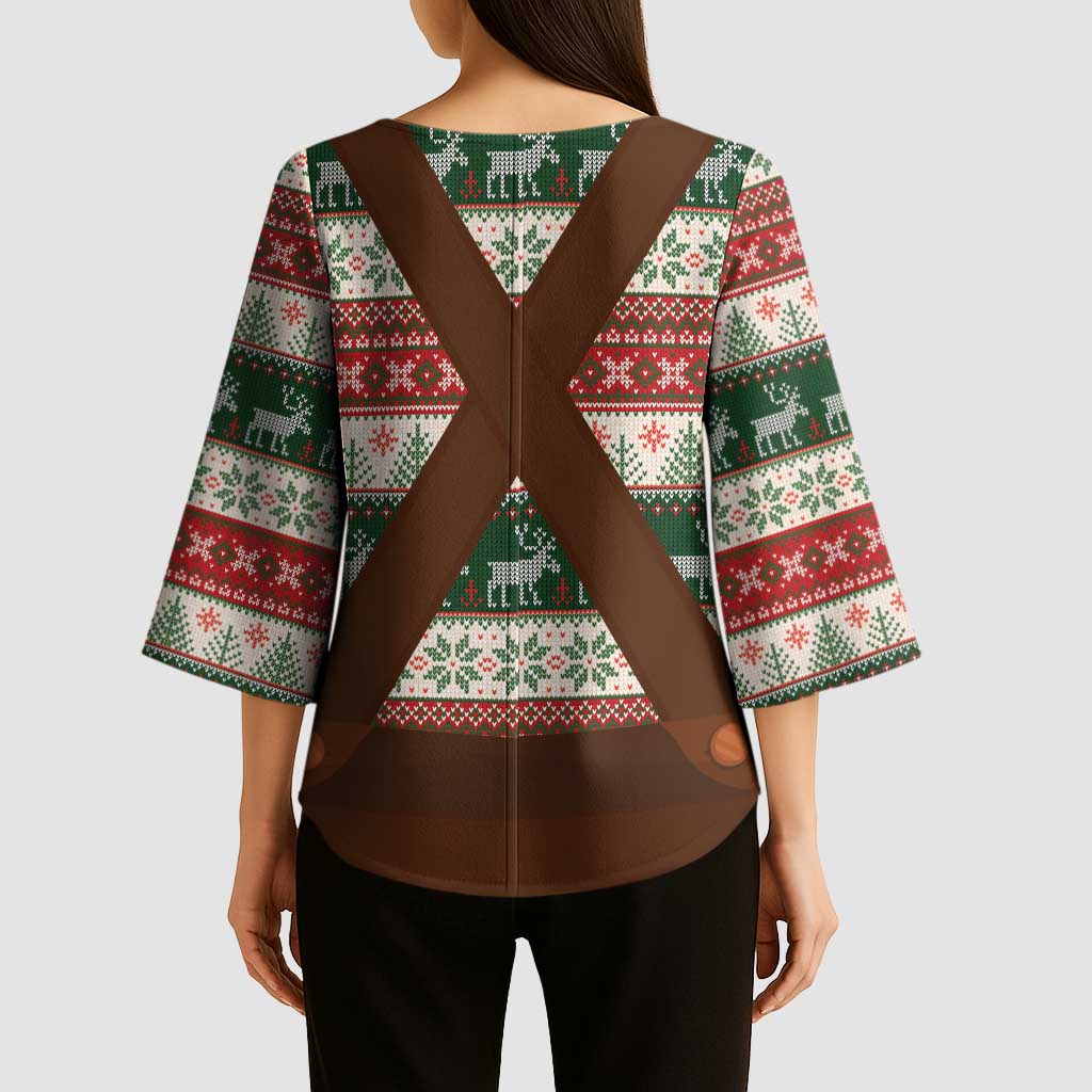 Germany Bavarian Christmas Kimono Sleeve Blouse German Heritage Costume - Wonder Print Shop
