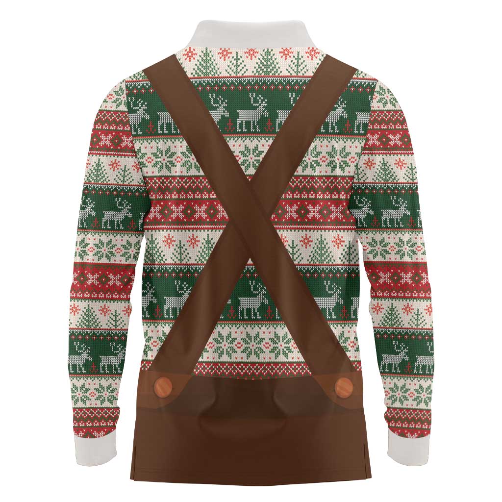 Germany Bavarian Christmas Long Sleeve Polo Shirt German Heritage Costume - Wonder Print Shop