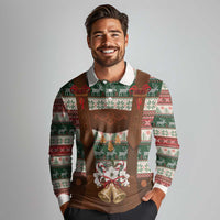 Germany Bavarian Christmas Long Sleeve Polo Shirt German Heritage Costume - Wonder Print Shop