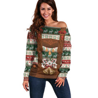 Germany Bavarian Christmas Off Shoulder Sweater German Heritage Costume - Wonder Print Shop