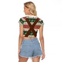 Germany Bavarian Christmas Raglan Cropped T Shirt German Heritage Costume - Wonder Print Shop