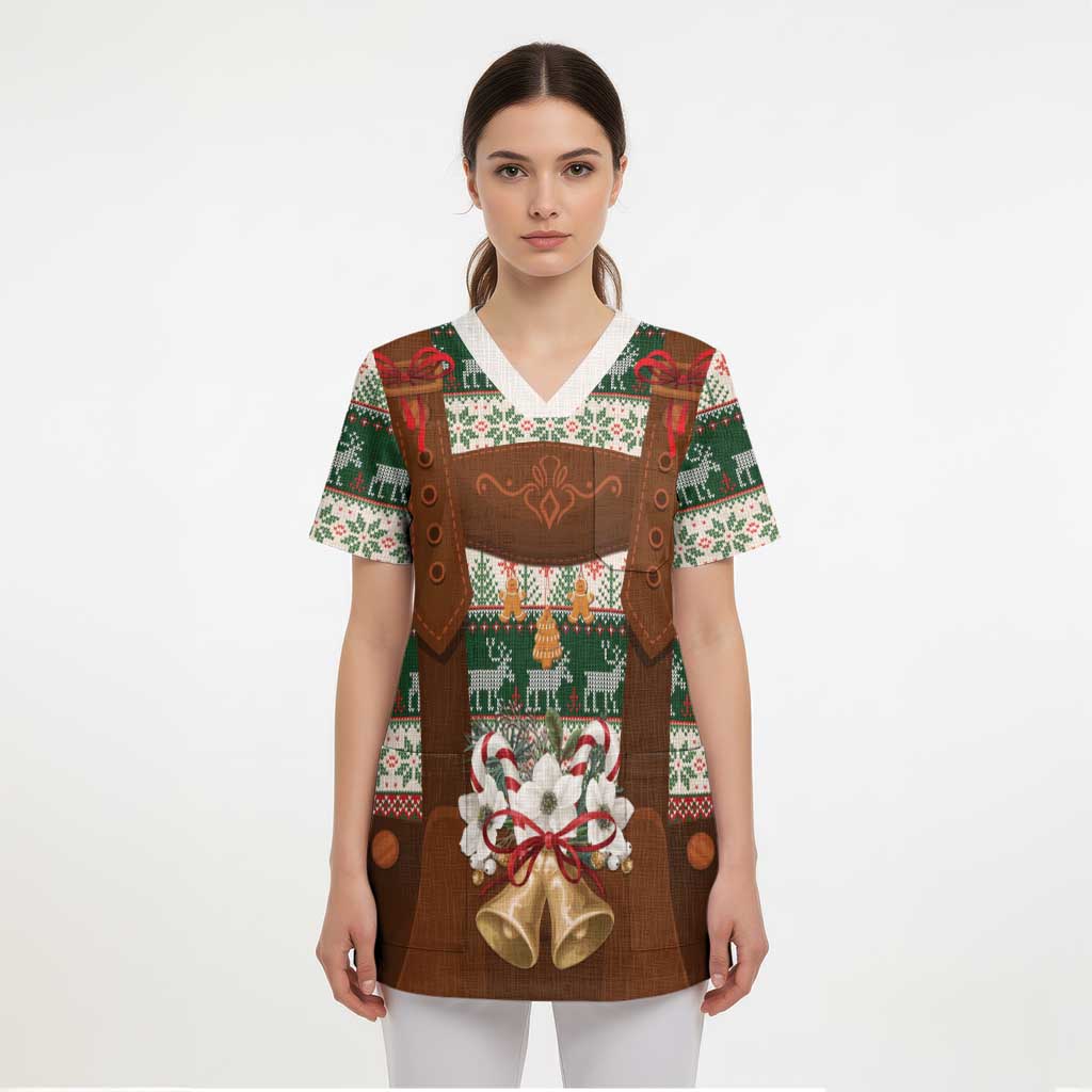 Germany Bavarian Christmas Scrub Top German Heritage Costume - Wonder Print Shop