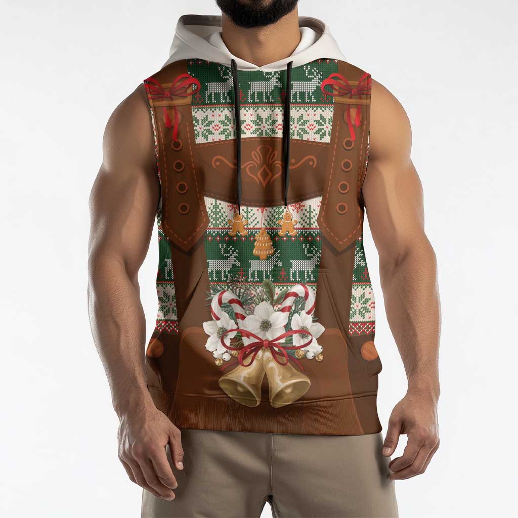 Germany Bavarian Christmas Sleeveless Hoodie German Heritage Costume - Wonder Print Shop