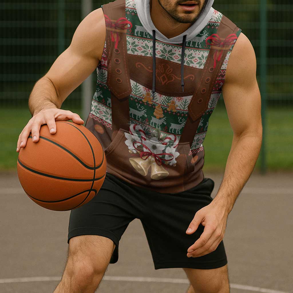 Germany Bavarian Christmas Sleeveless Hoodie German Heritage Costume - Wonder Print Shop