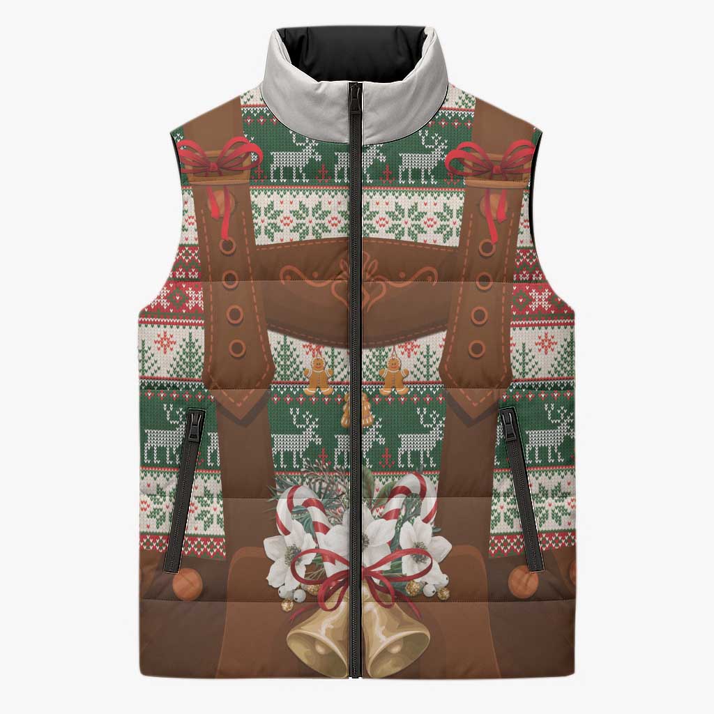 Germany Bavarian Christmas Sleeveless Puffer Jacket German Heritage Costume - Wonder Print Shop