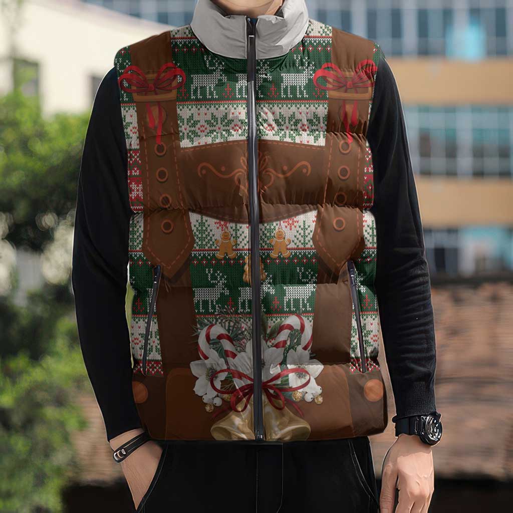 Germany Bavarian Christmas Sleeveless Puffer Jacket German Heritage Costume - Wonder Print Shop