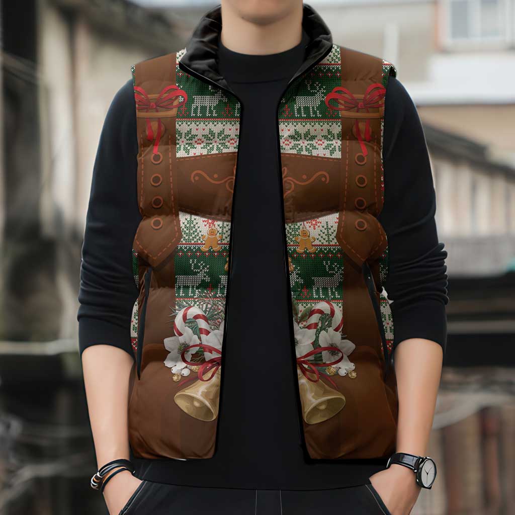 Germany Bavarian Christmas Sleeveless Puffer Jacket German Heritage Costume - Wonder Print Shop