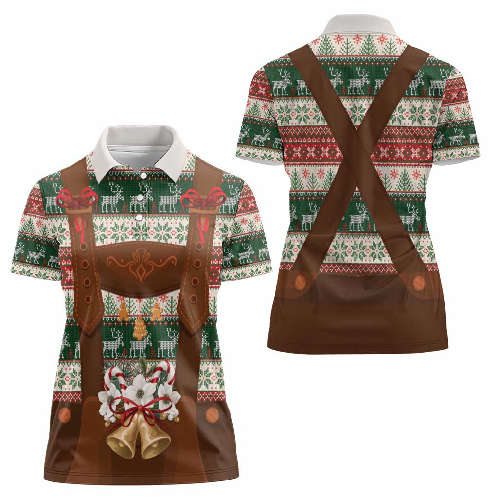 Germany Bavarian Christmas Women Polo Shirt German Heritage Costume - Wonder Print Shop