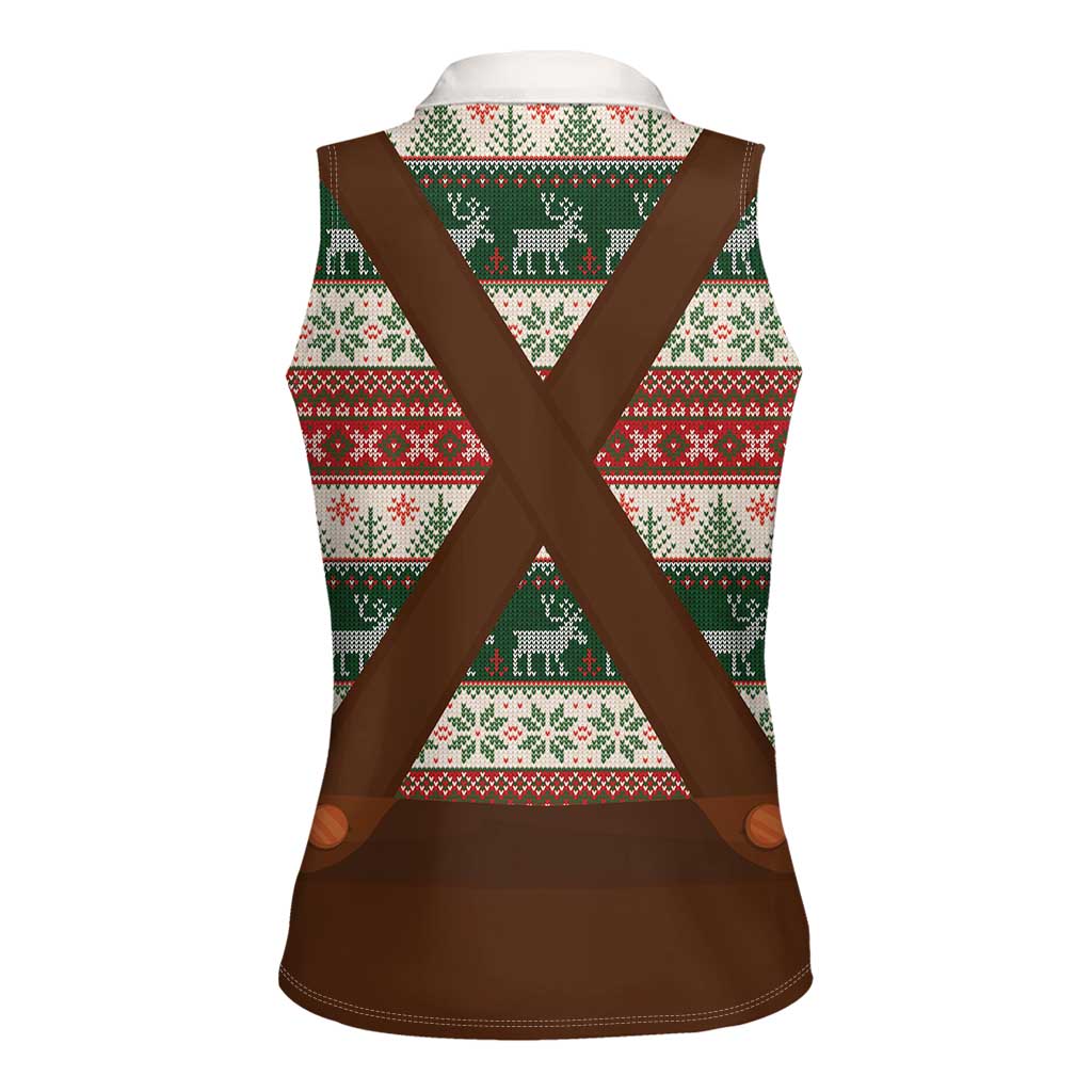 Germany Bavarian Christmas Women Sleeveless Polo Shirt German Heritage Costume - Wonder Print Shop
