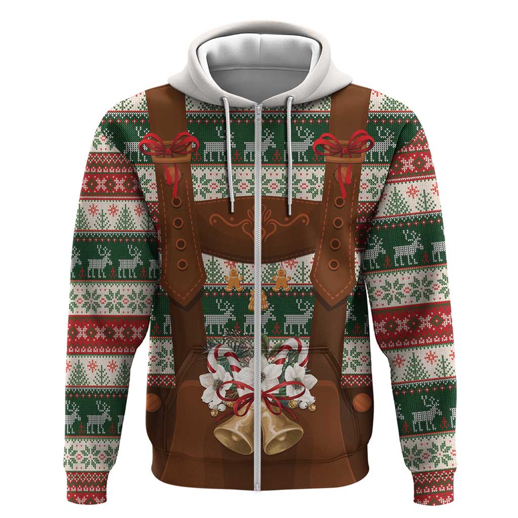 Germany Bavarian Christmas Zip Hoodie German Heritage Costume - Wonder Print Shop