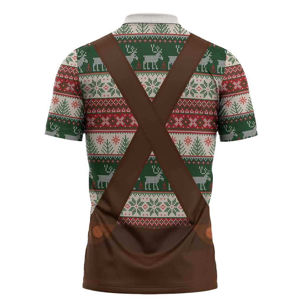 Germany Bavarian Christmas Zipper Polo Shirt German Heritage Costume - Wonder Print Shop