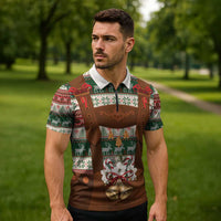 Germany Bavarian Christmas Zipper Polo Shirt German Heritage Costume - Wonder Print Shop