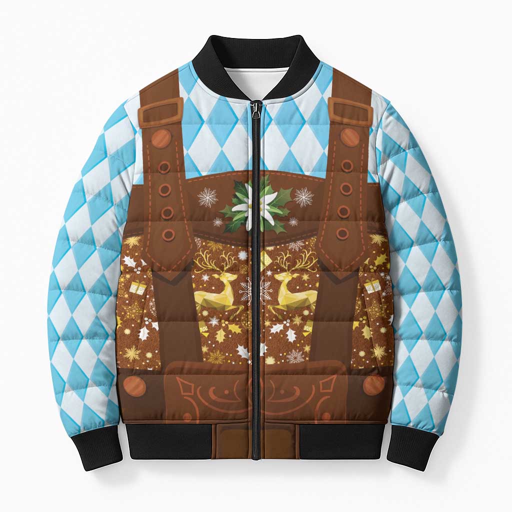 Germany Christmas Bomber Puffer Jacket Bavarian Costume Style - Wonder Print Shop