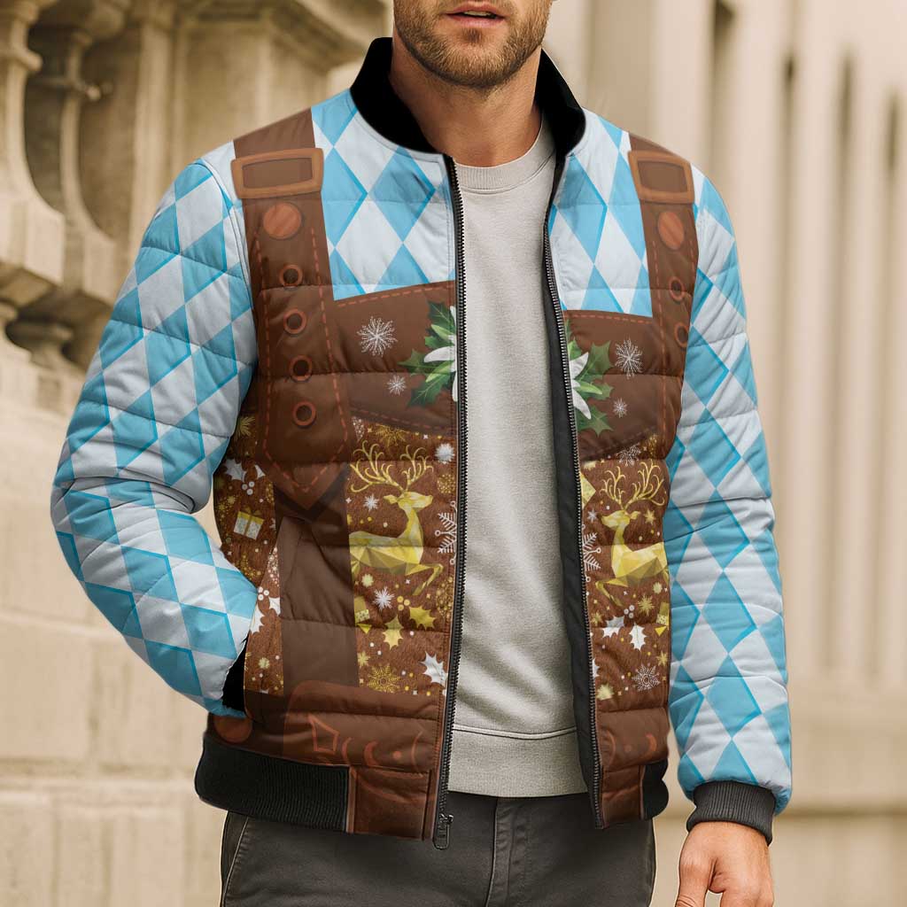 Germany Christmas Bomber Puffer Jacket Bavarian Costume Style - Wonder Print Shop