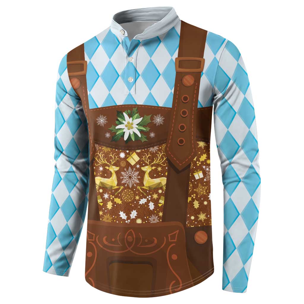 Germany Christmas Button Sweatshirt Bavarian Costume Style - Wonder Print Shop