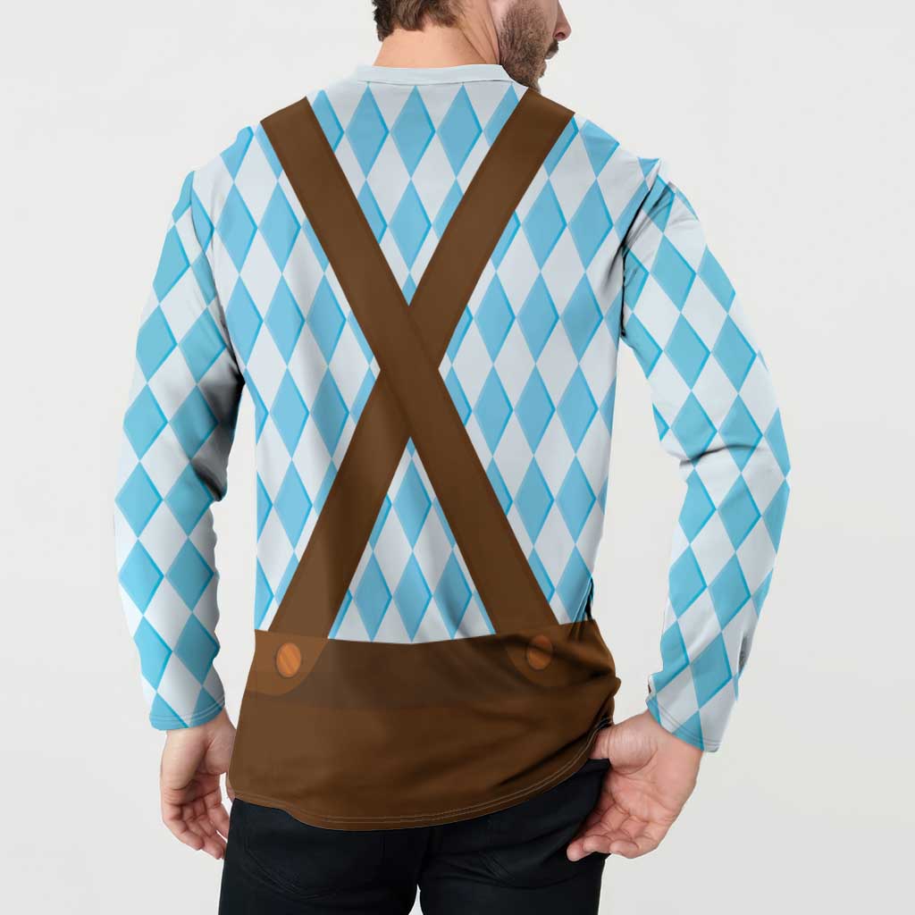 Germany Christmas Button Sweatshirt Bavarian Costume Style - Wonder Print Shop