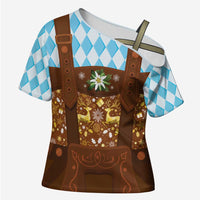 Germany Christmas Cross Shoulder Shirt Bavarian Costume Style - Wonder Print Shop