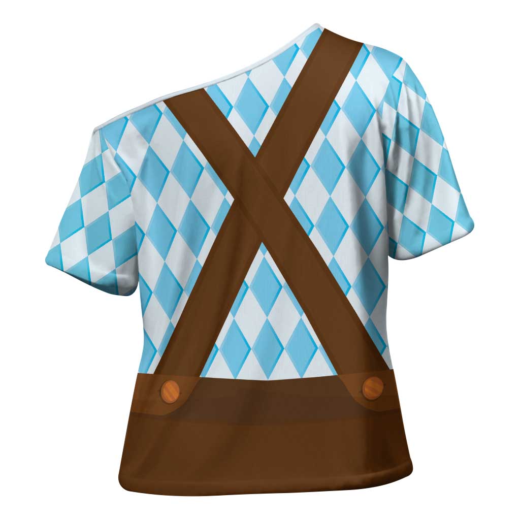 Germany Christmas Cross Shoulder Shirt Bavarian Costume Style - Wonder Print Shop