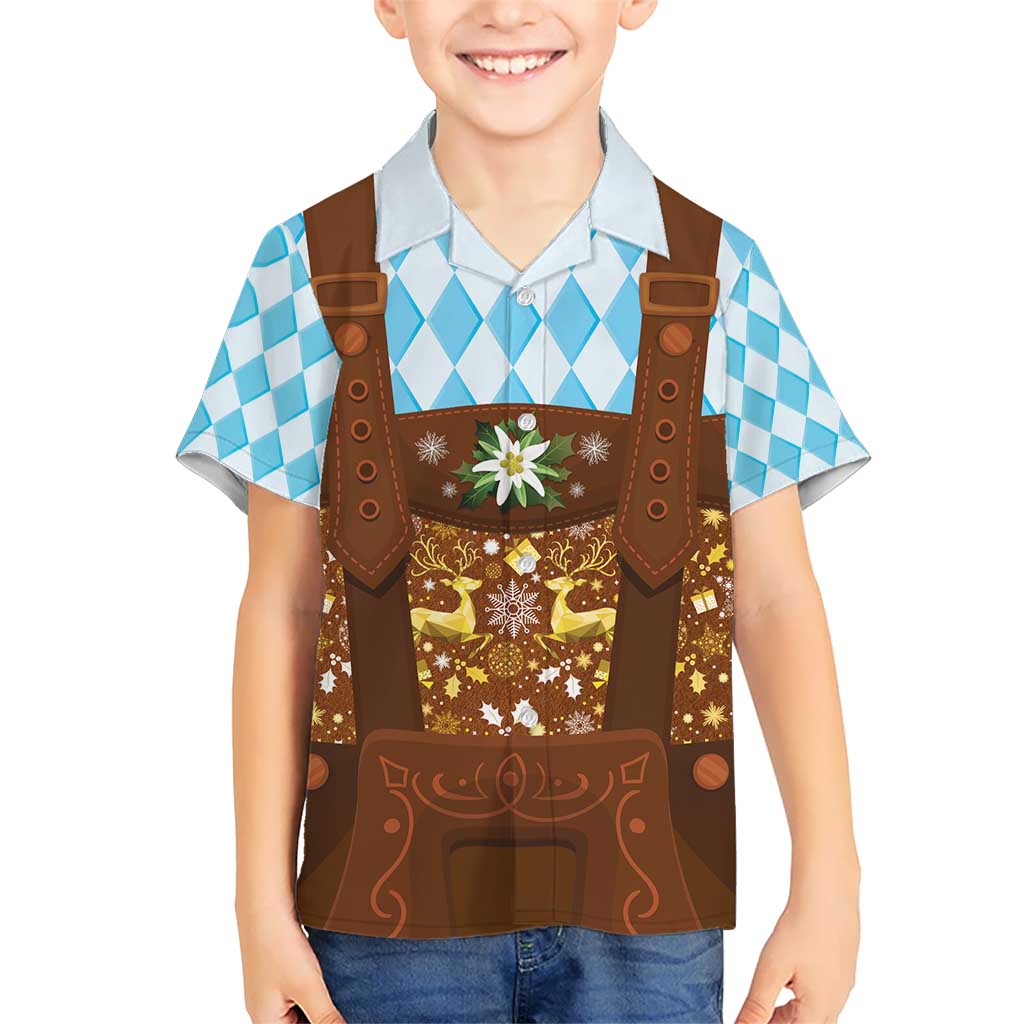 Germany Christmas Kid Hawaiian Shirt Bavarian Costume Style - Wonder Print Shop