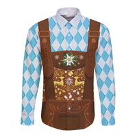 Germany Christmas Long Sleeve Button Shirt Bavarian Costume Style - Wonder Print Shop