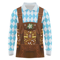 Germany Christmas Long Sleeve Polo Shirt Bavarian Costume Style - Wonder Print Shop