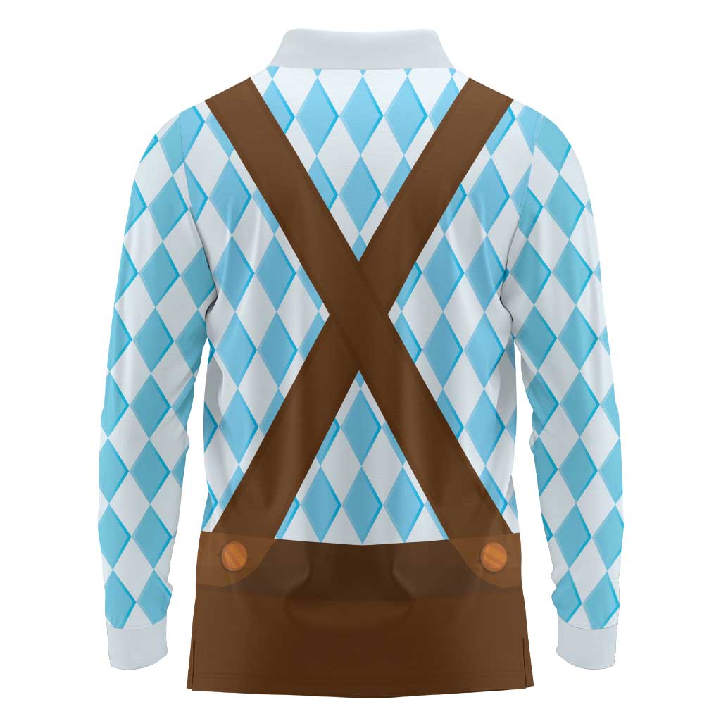 Germany Christmas Long Sleeve Polo Shirt Bavarian Costume Style - Wonder Print Shop