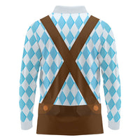 Germany Christmas Long Sleeve Polo Shirt Bavarian Costume Style - Wonder Print Shop